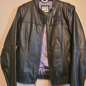 Harley Davidson Rhinestone Wings Leather Jacket